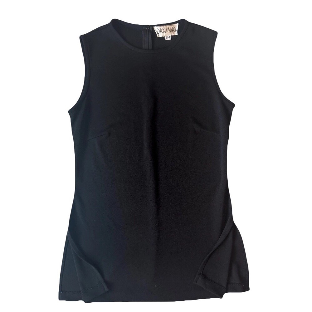 Dani Max Black Sleeveless Zipper Detail Dress Size 8M